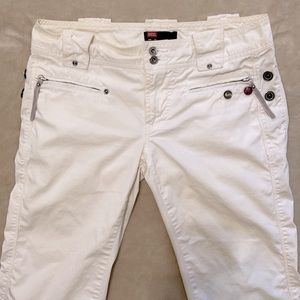 Diesel Cotton White Cropped Pants